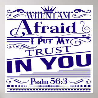 Poster Verso Da Bíblia Psalm 56:3