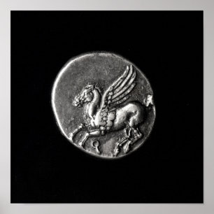 Póster Verso da moeda que descreve Pegasus
