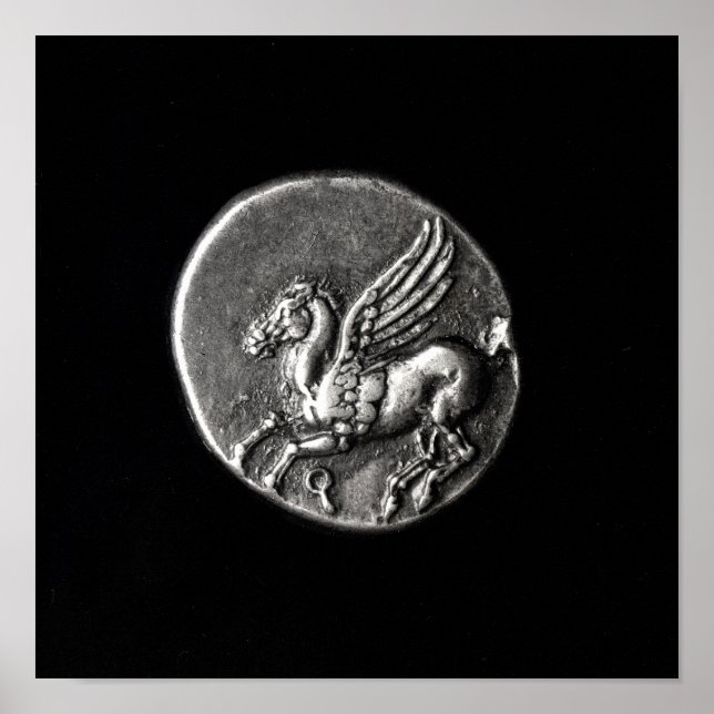 Póster Verso da moeda que representa Pegasus (Frente)