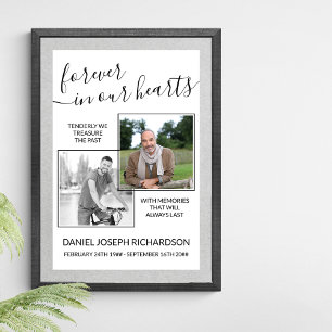 Poster Verso Memorial Personalizado com Foto para Sempre 