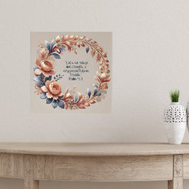 Poster Verso Personalizável em Tons Pastel de Pêssego e A