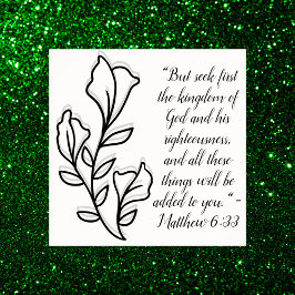 Poster Verso Simples de Bíblia Branca e Preto |