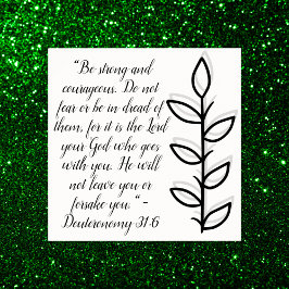 Poster Verso Simples de Bíblia Branca e Preto |