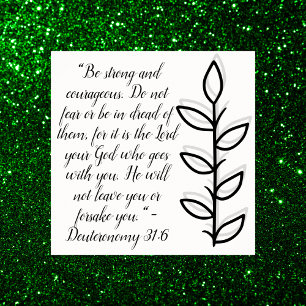 Poster Verso Simples de Bíblia Branca e Preto