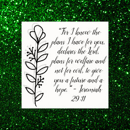 Poster Verso Simples de Bíblia Branca e Preto |