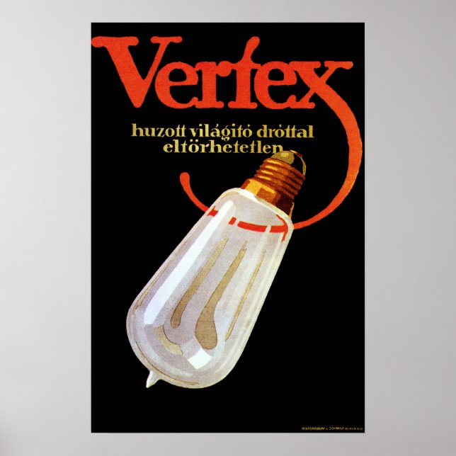 Poster VERTEX LIGHT BULB Sachplakat Art Lucian Bernhardt (Frente)