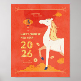 Poster Vertical Cavalo 2026 - Ano Novo Chinês
