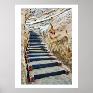 Póster Vertical da escadaria da praia
