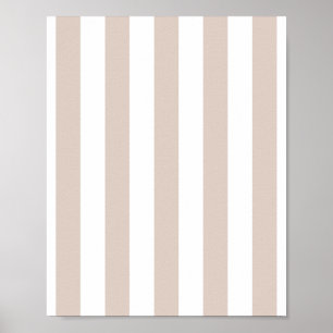Poster Vertical Stripes Beige E White Stripes