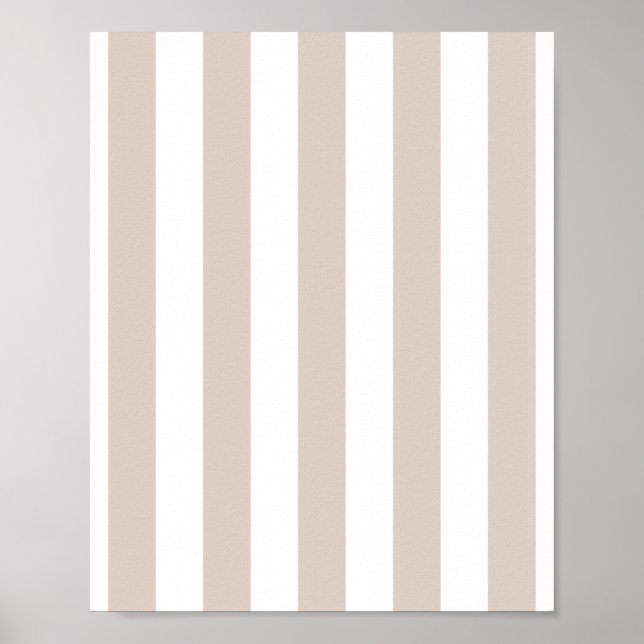 Poster Vertical Stripes Beige E White Stripes (Frente)