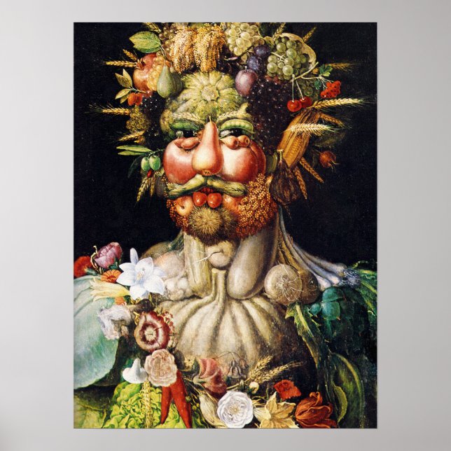 Póster Vertumnus (Retrato de Rudolf II) por Arcimboldo (Frente)