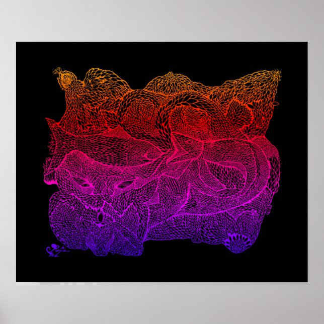 Poster Vesica Piscis Fluxo De Vida (Frente)