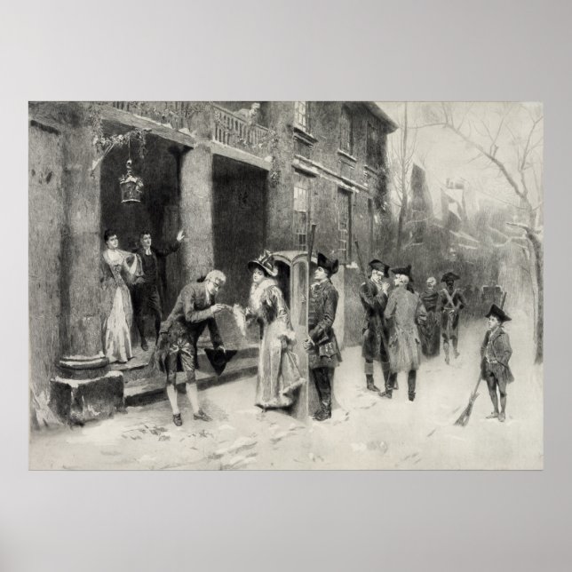 Póster Véspera de Natal em poster/impressão do Colonial T (Frente)