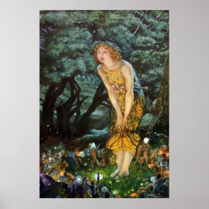 Poster Véspera de plenos Verões, Edward Robert Hughes