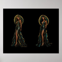Vespera Kane Couture Par de Vestido de Noite