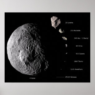Póster Vesta and Asteroid Gallery