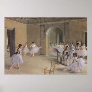 Póster Vestíbulo da dança na ópera por Edgar Degas