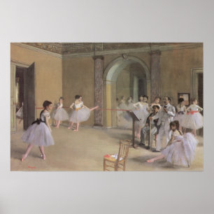 Póster Vestíbulo da dança na ópera por Edgar Degas