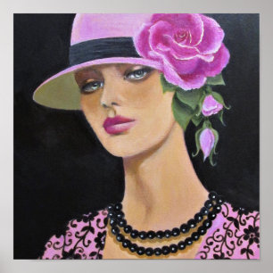 Poster Vestido a rosa