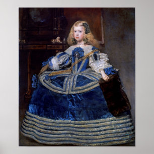 Poster Vestido Azul de Infanta Margarita Teresa Velazquez