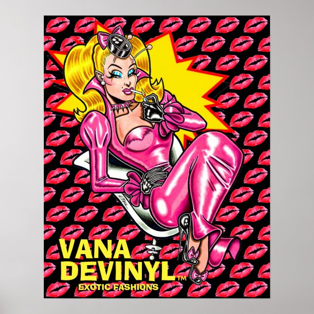 Poster Vestido de Borracha/Vana DeVinyl™ (Frente)