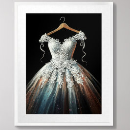 Poster Vestido de Casamento de Desenho de Pastel em Perig
