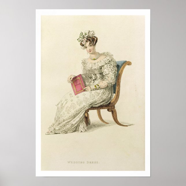 Póster Vestido de casamento, placa de moda do Repo de Ack (Frente)