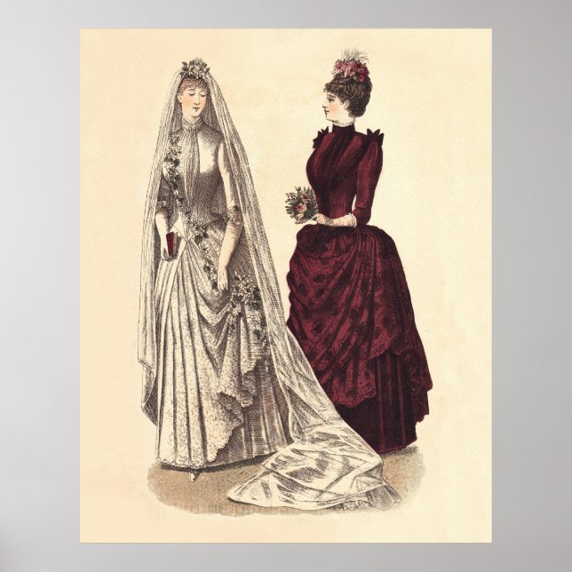 Poster Vestido de casamento vitoriano (Frente)
