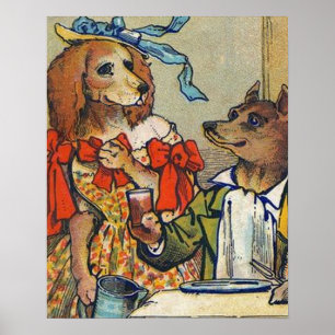 Poster Vestido de Jantar Vitoriano para Cachorro