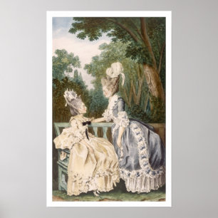 Poster Vestido de manhã das senhoras, 1771 (gravura da