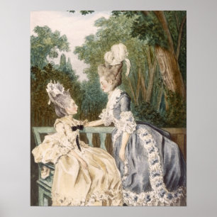 Poster Vestido de manhã das senhoras, 1771 (gravura da