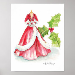 Poster Vestido de Natal 11x14 por Heather French Henry