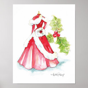 Poster Vestido de Natal 11x14 por Heather French Henry