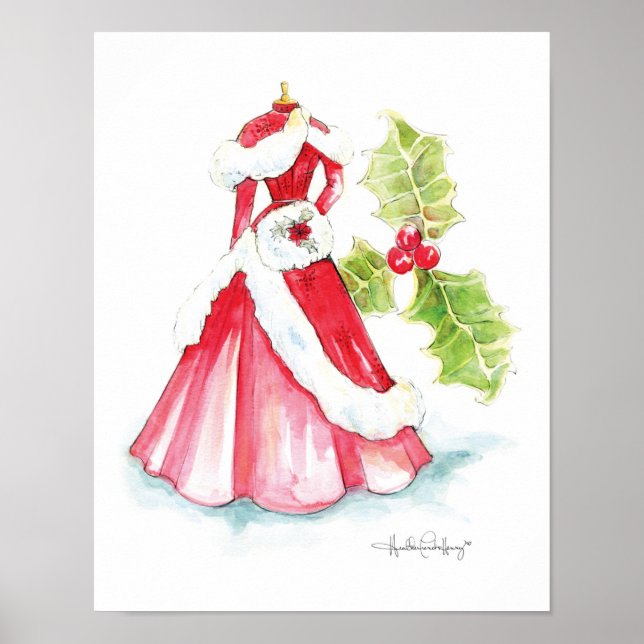 Poster Vestido de Natal 11x14 por Heather French Henry (Frente)
