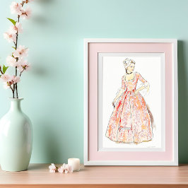 Poster Vestido de Vintage por Lillian Causey