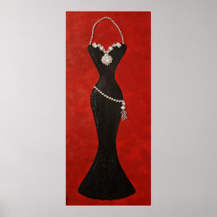 Póster "Vestido preto requintado "