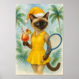 Poster Vestido temático de Natal de tênis para amantes de