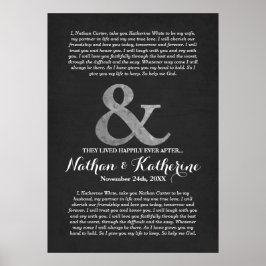 Poster Vestidos de Casamento de Cinza e Prata Feliz Nunca