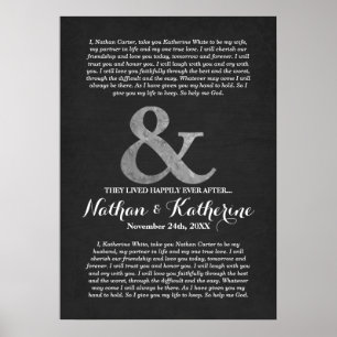 Poster Vestidos de Casamento de Cinza e Prata Feliz Nunca