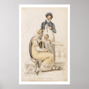 Póster Vestidos de passeio, placa de forma de Ackermann