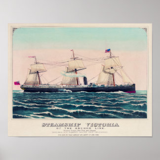 Poster Vestígio da Linha Anchor, 1876