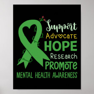 Poster Vestimos a Praça de Apoio à Consciência Mental Ver