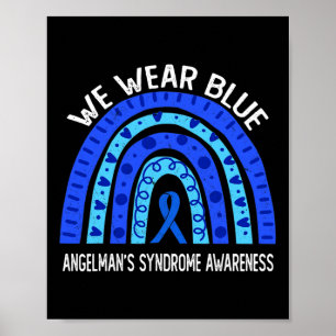 Poster Vestimos Azul para a Consciência da Síndrome de An