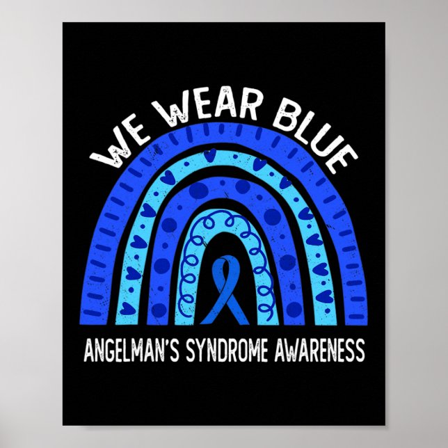 Poster Vestimos Azul para a Consciência da Síndrome de An (Frente)