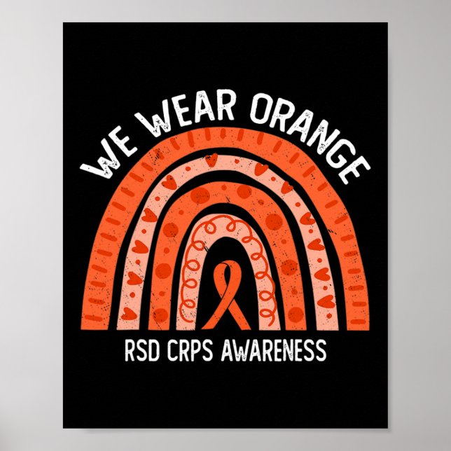 Poster Vestimos Laranja Para Sensibilização RSD CRPS (Frente)