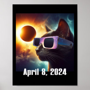Poster Vestindo Óculos Solares Eclipse Cultura Pop Colori