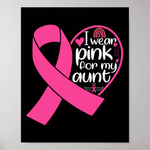 Poster Vestir Cor-De-Rosa Para O Cancer Da Minha Tia De S