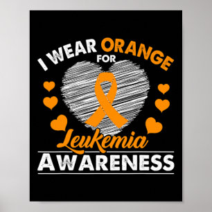 Poster Vestir Faixa de Sensibilização do Cancer da Leucem