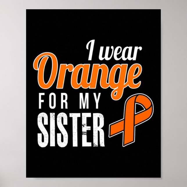 Poster Vestir Laranja Para A Consciência Da Leucemia Da M (Frente)