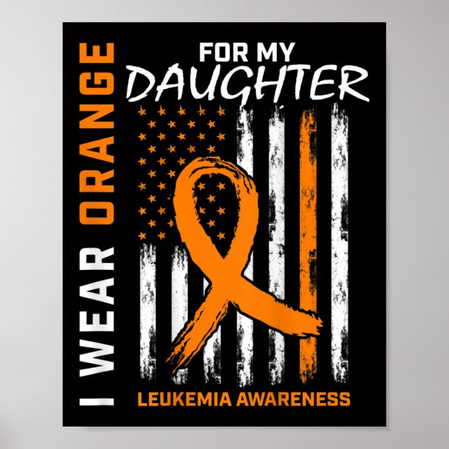 Poster Vestir Laranja Para A Consciência Da Leucemia Filh (Frente)